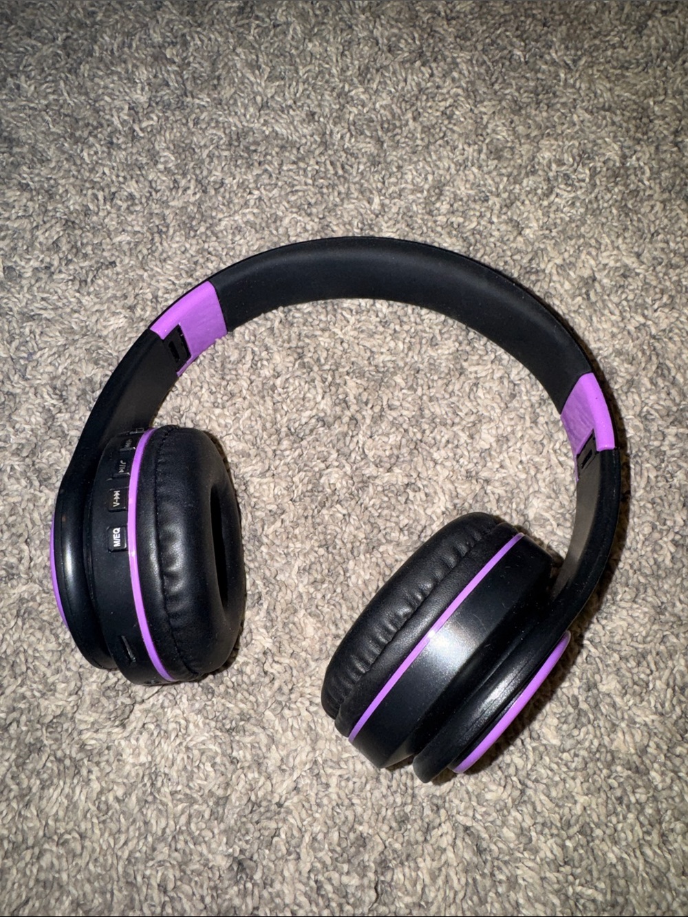 Dolce & Gabbana Black Headphones with Purple Accents